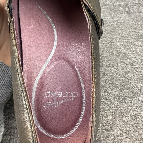 ✅Dansko Clogs Women’s 7.5-8 (38) Aimee Wedge Brown Leather Slip On Comfort Shoes - Picture 4 of 10